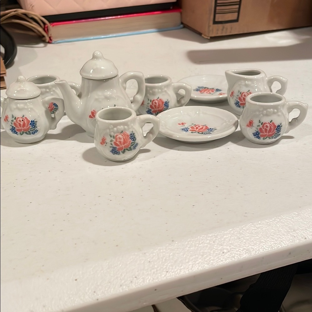 Floral Miniature Tea Set